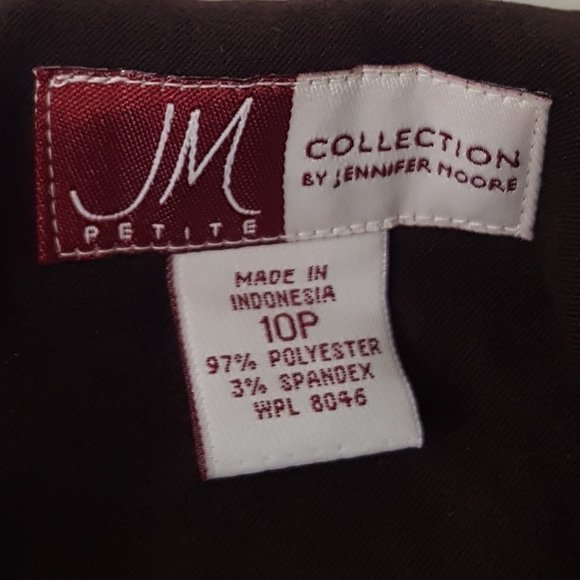 JM Collection Jennifer Moore Womens Full Zip Jacket Currant/Brown Velour Size 10 - Picture 4 of 5